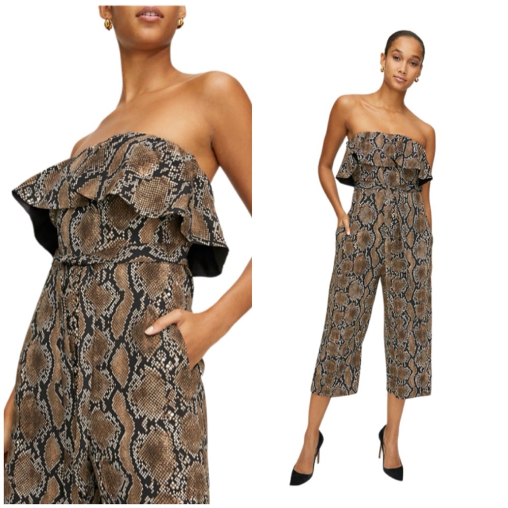 Aritzia Babaton Flutter Snakeskin Jumpsuit